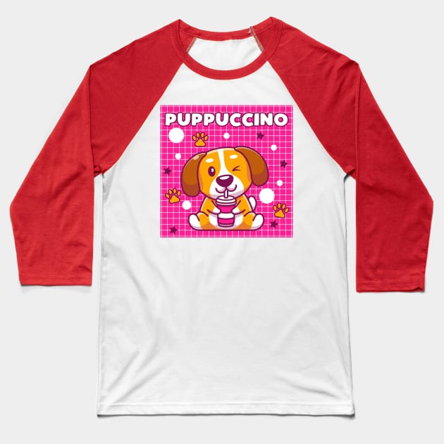 Puppuccino Baseball T-Shirt by emma2023